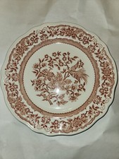 Vintage Cream Floral Dinner Plate with Scalloped Gold-Trimmed Rim — listing 6