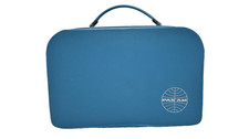 Vintage Pan Am Blue Vinyl Travel Flight Bag with Globe Logo — listing 4