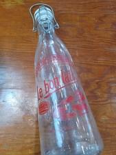 French milk bottle Vintage French 'Au Bon Lait' Glass Milk Bottle 1 Liter Cévenol — listing 6