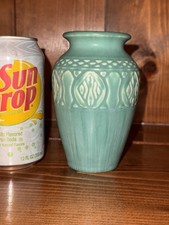 Rookwood Pottery Matte Mauve Baluster Vase with Molded Leaf Design — listing 3