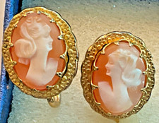 Victorian Revival Cameo Parure - Brooch & Screw-Back Earrings Set — listing 6