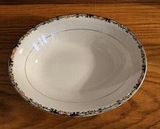 Vintage National Ivory 10-Piece Dinnerware Set with Service Pieces, Ivory with Gold Trim and Floral Border, circa 1920s — listing 2