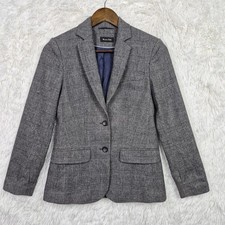 Massimo Dutti Men's Brown Herringbone Tweed Blazer with Suede Collar — listing 2