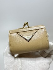 Vintage Brown Leather Kisslock Frame Wallet/Clutch with Gold-Tone Hardware — listing 6