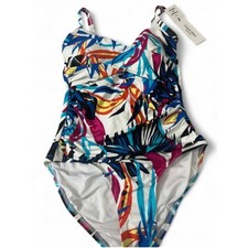 Calvin Klein Sleeveless Tropical Palm Print Shift Dress — listing 2