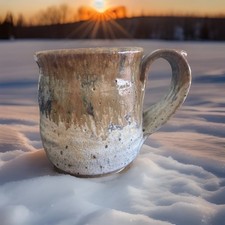 Handmade Studio Pottery Mug with Blue-Green Glaze Yes - there's a signature/stamp — listing 3