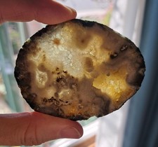 Mixed Mineral Specimen Display Slab with Quartz, Amethyst, Pyrite and Calcite — listing 6