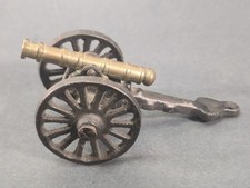 Vintage Cast Metal Miniature Civil War Era Cannon Limber Caisson Cart — listing 2
