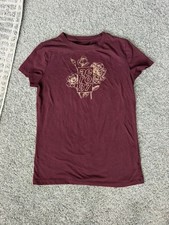 Aéropostale Women's Floral Line-Art Print Crew Neck T-Shirt, Size S/P — listing 5