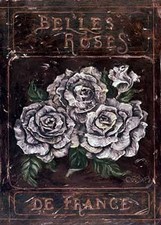 Framed Blue Rose Print Signed Shari White — listing 3