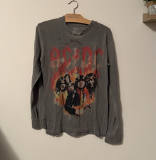 AC/DC Logo Graphic Band T-Shirt, Black Mineral Wash, Size L — listing 4