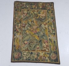 Antique French-Style Machine-Woven Jacquard Tapestry Panel, Rococo Palace Interior Scene, 54 in x 18.5 in Horizontal Wall Hanging