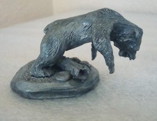 Miniature Cold-Painted Bronze Bear Figurine, 2 inch, Brass/Patina Finish — listing 6