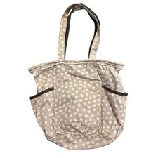 Thirty-One Large Utility Tote Travel Bag in Black, Gray and White Dot Print — listing 6