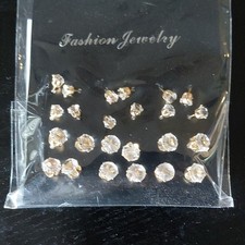 Fashion Jewelry 12-Pair Stud Earring Set (Gold Tone, CZ, Faux Pearl, Rhinestone) — listing 2