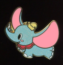Disney Dumbo Enamel Trading Pin with Mickey Head Rubber Backing