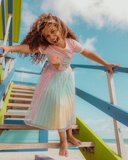 Lola + The Boys Girls Iridescent Sequin Smiley Face Dress — listing 3