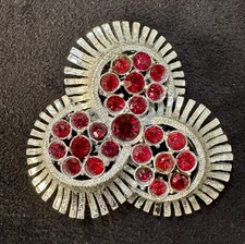 Coro Vintage Rhinestone Swirl Domed Brooch — listing 6