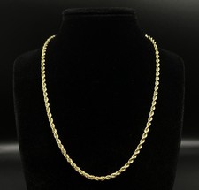 Vintage 14K Yellow Gold 3mm Rope Chain 7" Bracelet, 6.4g — listing 6