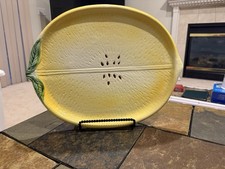 Hand-Painted Italian Majolica Lemon Motif Oval Serving Platter — listing 5