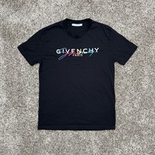 Givenchy Paris Rainbow Embroidered Logo T-Shirt White