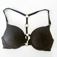 Victoria's Secret Bombshell Push-Up Bra Black Lace 34C — listing 2