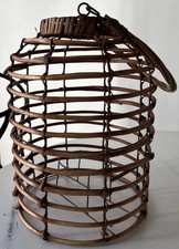 Set of 2 Woven Rattan Lantern Baskets with Open Flared Design — listing 5