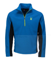 Spyder Men's Outbound Half-Zip Pullover Sweater Gray Black XL
