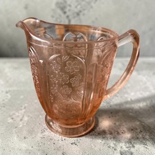Pink Depression Glass Cherry Blossom Pattern Serving Plate / Cake Plate — listing 5