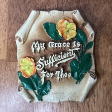 Cast Stone Scripture Sign - 1 Corinthians 13:7-8 with Pewter Heart