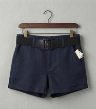 Wet Seal Women's Pink Linen-Blend Cuffed Shorts, Size M — listing 6
