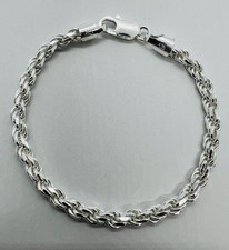 Vintage Silver Twisted Rope Bracelet with Ornate Filigree Box Clasp — listing 2
