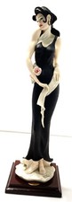 Giuseppe Armani Florence Capodimonte-Style Lady Figurine with Applied Flowers on Wood Base — listing 4