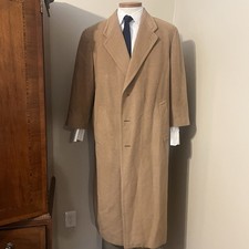Giorgio Armani Le Collezioni Men's Single-Breasted Balmacaan Overcoat with Quilted Lining, Tan — listing 5