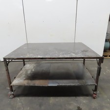 Heavy-Duty Industrial Steel Welding Work Table on Casters, 5' x 8' — listing 3
