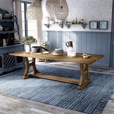 Rustic Solid Pine Trestle Coffee Table with Live-Edge Top — listing 6