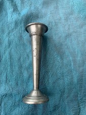Pewter Trumpet-Form Bud Vase with Ruffled Rim — listing 2