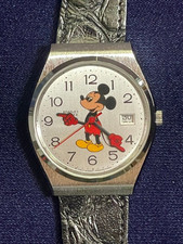 Bradley Time Mickey Mouse Quartz Fashion Watch, White Band, New on Card — listing 3