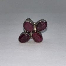 Antique Style Four-Stone Round Cut Ring in Yellow Gold-Tone Setting — listing 2