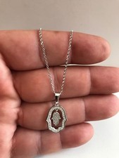 Sterling Silver Reeded-Border Hand Mirror 'STERLING' only