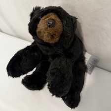 DITZ Designed Animals Black Bear Hugs Plush Footrest, 16" — listing 3