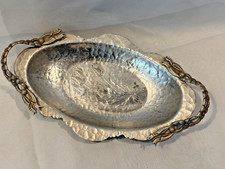 Rodney Kent Hand-Wrought Aluminum Tulip Pattern Tray and Basket Dish Set — listing 5