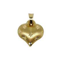 14K Gold Rolo Chain Bracelet with Pavé Diamond Heart Charm — listing 3