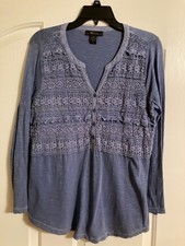 Style & Co. Women's Black Floral Lace Overlay Short-Sleeve Top, Size XL — listing 6