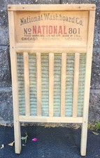 National Washboard Co. 'The Brass King Top Notch' Sanitary Front Drain Washboard — listing 2