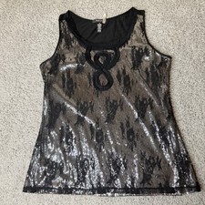 Style & Co. Women's Black Floral Lace Overlay Short-Sleeve Top, Size XL — listing 4