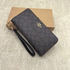 Coach Long Zip Around Wallet in Brown Signature Canvas — listing 2