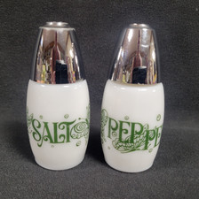 Vintage Gemco Blue Cornflower Milk Glass Kitchen Set - Sugar Dispenser, Cream Pitcher, Pepper Shaker — listing 3