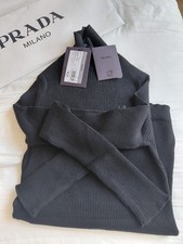 Prada Milano Black Virgin Wool Knit Sweater Pants, Size 52 — listing 2