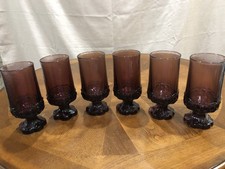 Franciscan Crystal Madeira Pattern Amber/Gold Water Goblets, Set of 8+ — listing 5
